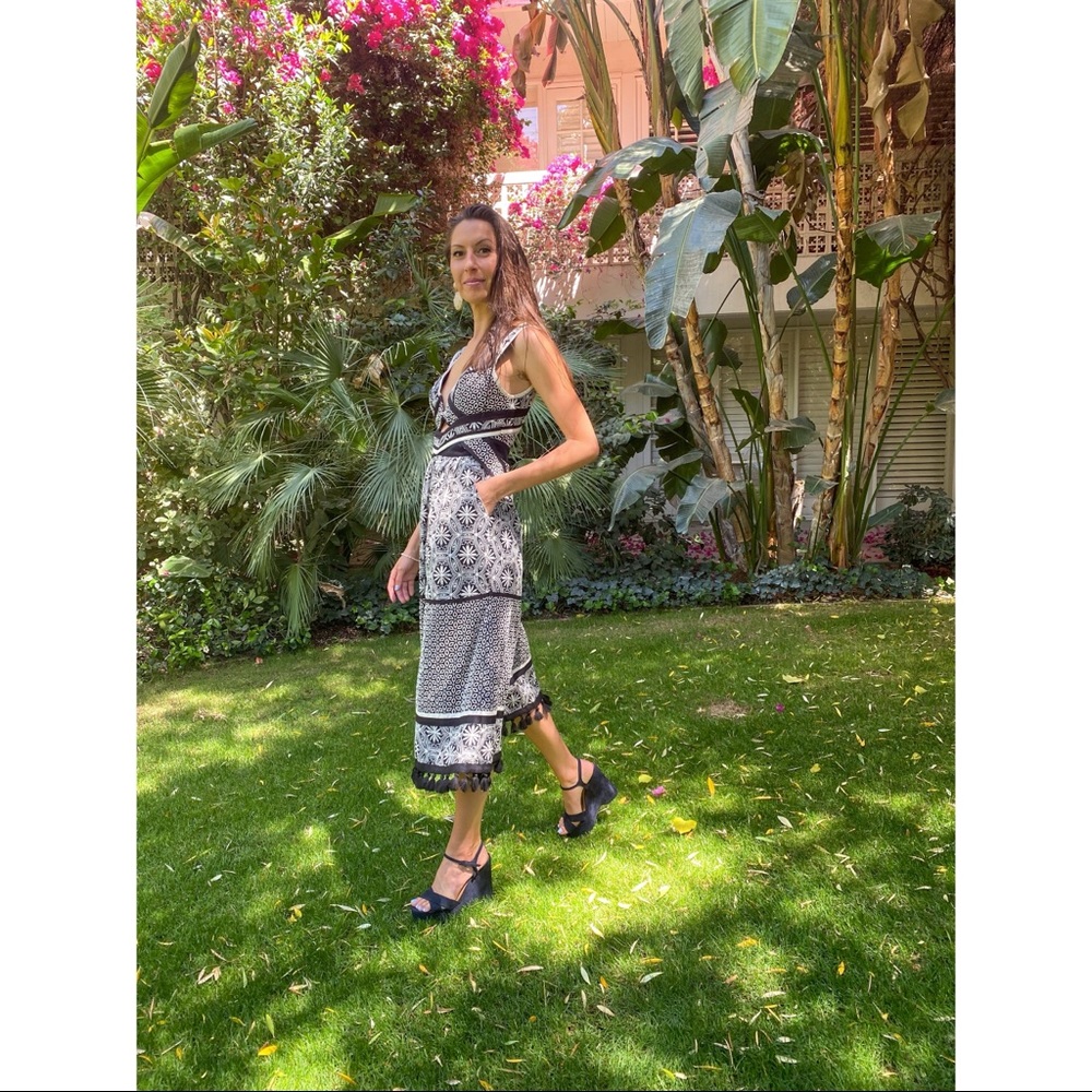 Acler Embroidered Plunge Neckline Jumpsuit